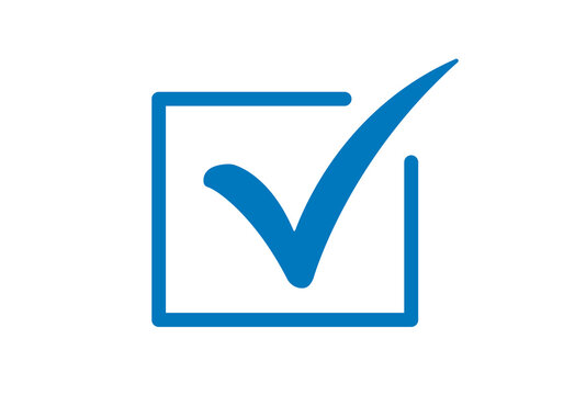 check mark box icon blue png file transparent background