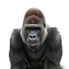 Obraz premium Close Up Portrait Of A Gorilla With Open Mouth