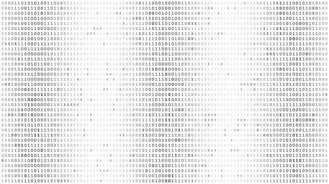 Structured Binary Canvas - Monochromatic Data Grid with Variable Symbol Opacity