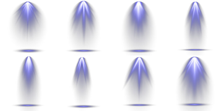 Collection of stage scene blue vivid, theatre decoration.