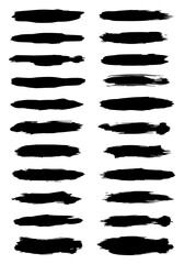 Obraz premium Black brush strokes vector illustration for design and graphic elements