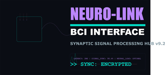 Neuro-Link BCI Interface: Advanced Synaptic Signal Processing Hub Technology Concept
