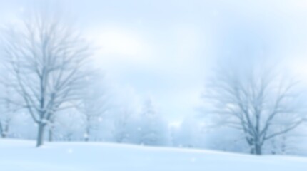 Obraz premium Snowy winter forest road with frosty trees and blue sky 