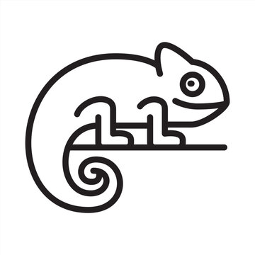 Adaptability icon. Chameleon icon. Icon symbol for adaptability, flexibility, change, adjustment, evolution, resilience, versatility, transformation, chameleon, agility. Vector illustration.