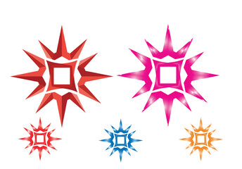 Obraz premium vector illustration of a set of stars