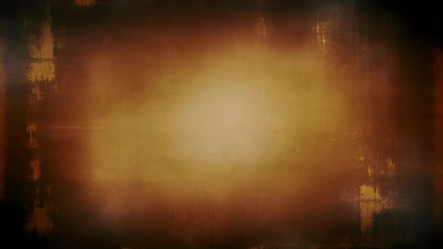 揺らめくフィルムバーンが漂うレトロシネマの暖色光背景