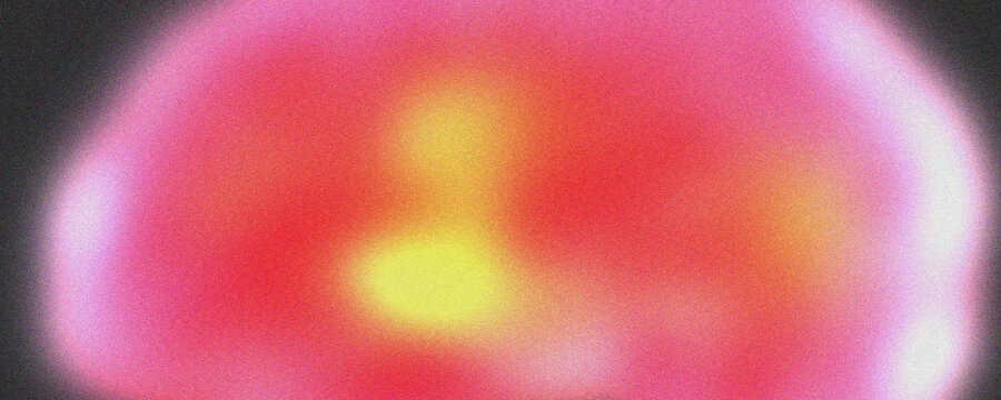 Abstract Grainy Aura Background with Pink and Yellow Gradient Heat Map Glow