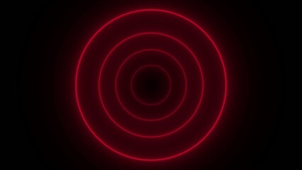 Red glowing concentric circles radiating outward on a dark Generate title without using the word "Title:" before it. background with a vibrant light effect radiate © The_Dream_Stock