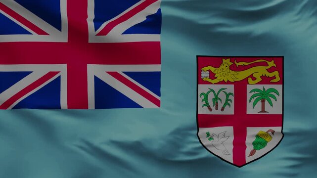 Fiji National Flag Waving Animation Background