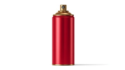 Obraz premium Red Spray Paint Can Isolated on White Background Studio Shot.