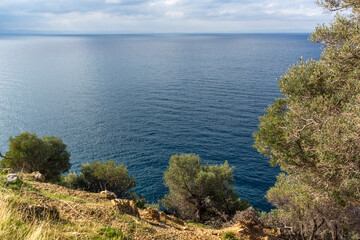 Obraz premium Landscape of coastline of Thassos island, Greece