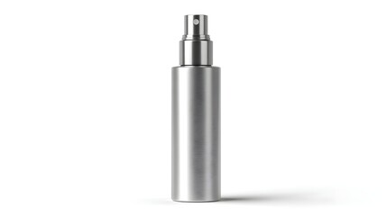 Minimalist Silver Pump Bottle Product Photography.