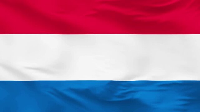 Dutch Flag's Patriotic Symbol: A vibrant Dutch flag flutters, its red, white, and blue bands symbolizing the nation's pride, heritage, and unity.