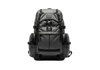 Naklejka premium Tactical Backpack, Dark Gray, Studio Lighting, Detailed Shot