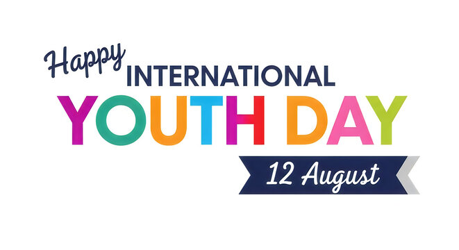 Happy international youth day celebration on august 12