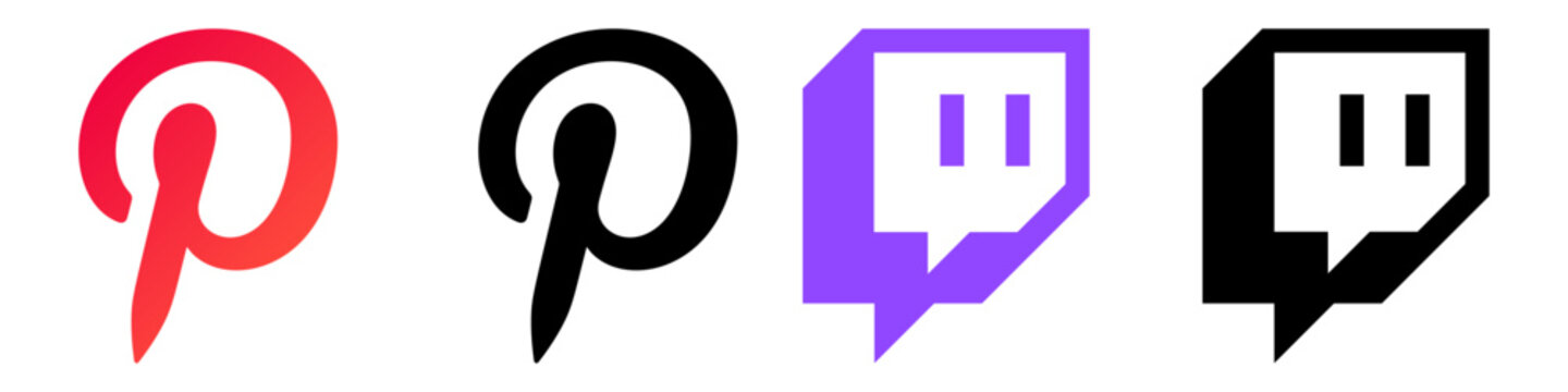 Pinterest Twitch Icons