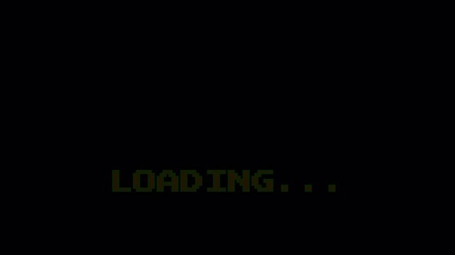 Retro Pixel Arcade Loading Screen and Start Menu Featuring Green 8-Bit Text Animation over Dark Minimalist Background for Vintage Gaming Videos 4k video animation seamless loop