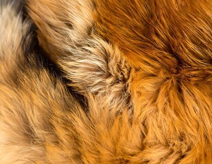 Golden Fur Texture - A Close-Up of Animal Coat.