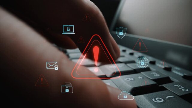 Cybersecurity threat alert protects data. Cyber security threat alert prevents access, alert warns breach, defends system, and cyber security threat alert identifies risk. Marrow