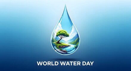 Fototapeta premium World water day celebrating our planet's precious resource