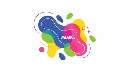Fototapeta premium Colorful Balance Abstract Design Elements.