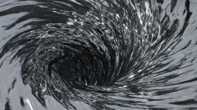 Intense dark water vortex with dynamic swirling motion