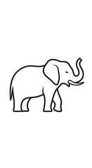 Fototapeta premium A line drawing of an elephant.