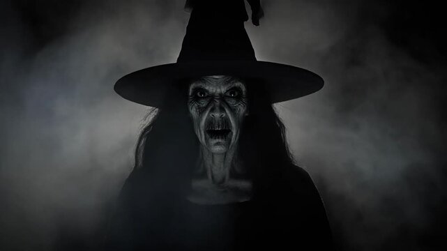 Dark Witch Apparition Emerges in Fog Video.