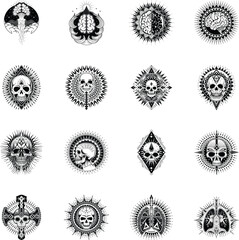 Set of Glyph Style Physiology Illustrations  © Prosymbols