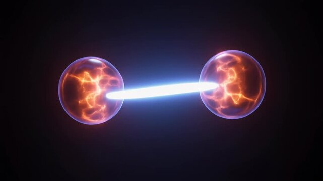 Dynamic Neon Molecular Bond Between Atoms In Space.