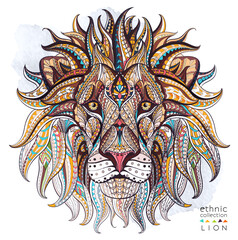 Fototapeta na wymiar Patterned head of the lion