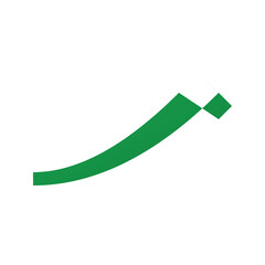 Green arrow upward trend Vector