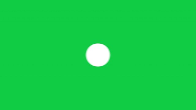Two Dots Loading Modern Loop Animation - White Circles Buffering Isolated On Green Background