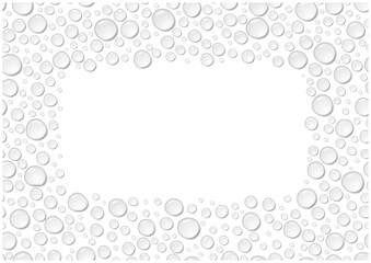 水滴の囲みフレーム背景 雫の装飾フレーム ベクター