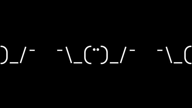 Minimal kaomoji emoji symbol loop animation
