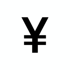 Fototapeta premium Chinese Yuan Currency Symbol - A Clean and Modern Representation of the Yen Symbol