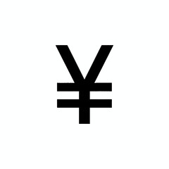 Obraz premium Japanese Yen Currency Symbol in Bold Black Against a White Background - Finance and Economy Icon