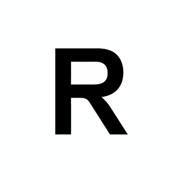The Capital Letter R Isolated on a White Background for Design and Branding Purposes