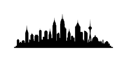 Obraz premium Modern City Skyline Vector Illustration