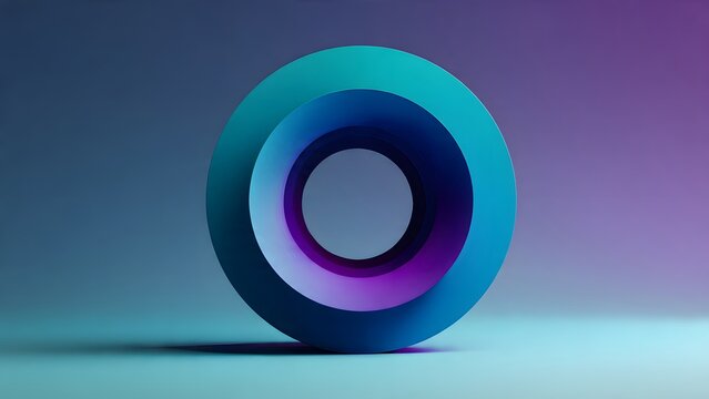 Colorful 3D Abstract Circle Symbol Illustration
