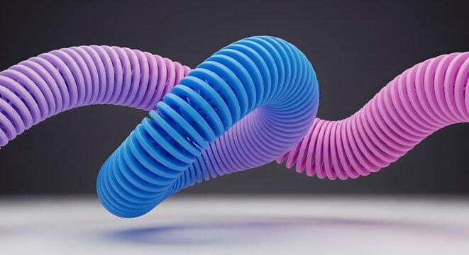 3d colorful abstract fractal background with spiral waves rainbow lines and smooth digital shapes