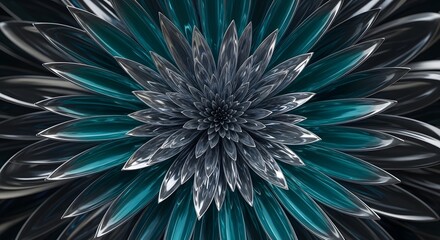 Obraz premium Abstract colorful fractal flower burst background design