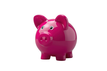 Obraz premium Pink piggy bank saving money for future investment, financial planning, banking, and wealth growth on a transparent background