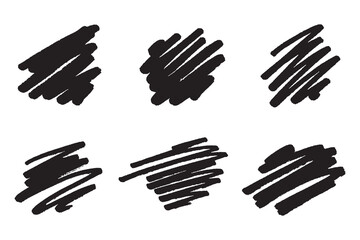 Obraz premium Set of brush paint stroke texture swatch Hand painted background Ink scribble dab clipart Paint smudge for tags and stamps design, beauty fashion poster