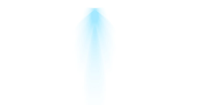Cinematic blue spotlight beam on black background for stage theater performance show lighting effect glow rays