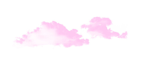 Obraz premium Pink clouds isolated on black background dreamy pastel cumulus clouds for photo compositing and digital art overlay sky