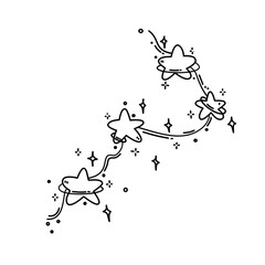 Fototapeta premium vector illustration of sparkling dancing stars 