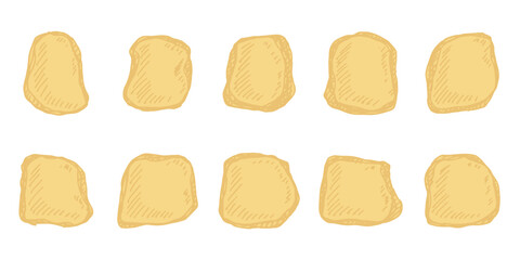 Hand drawn gold rocks Gold nuggets Gemstones For game environment, design © Daria Shane