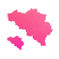 Obraz premium Pink Gradient Map of Ukraine - Isolated on White Background