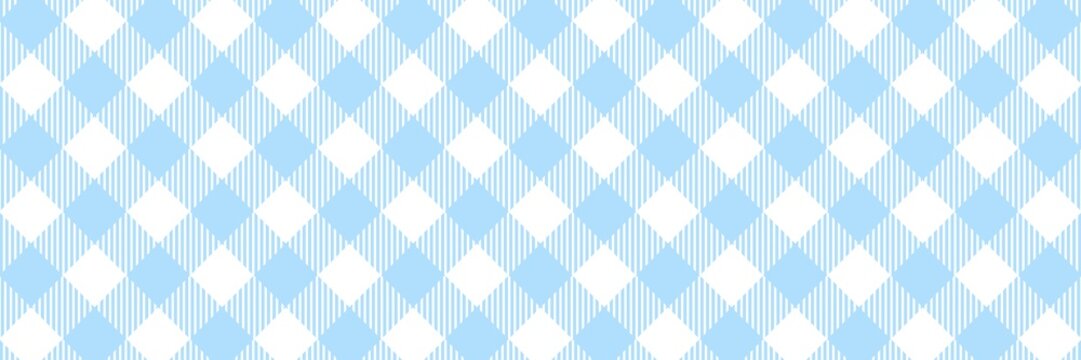 Soft pastel blue gingham argyle pattern with diagonal stripe lines. Gentle sky checkered background for nursery, baby shower, and clean stationery design.
